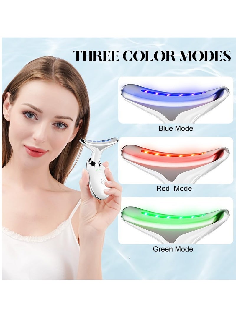 Neck Face Massager Face Sculpting Tool 3 Colour Modes and Vibration for Facial Massager for Double Chin