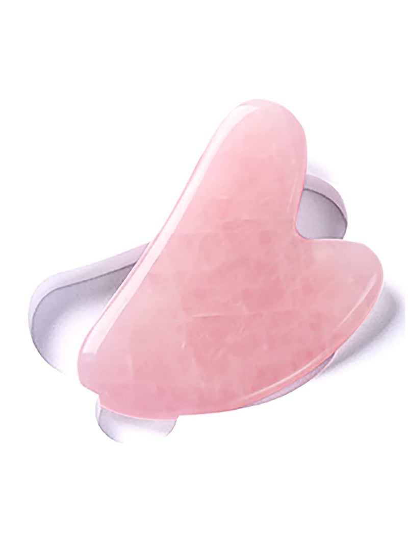 ROSELYNBOUTIQUE Gua Sha Facial Tools - Natural Healing Crystals Facial Massager Tools for Face Back Neck Body(Rose Quartz)