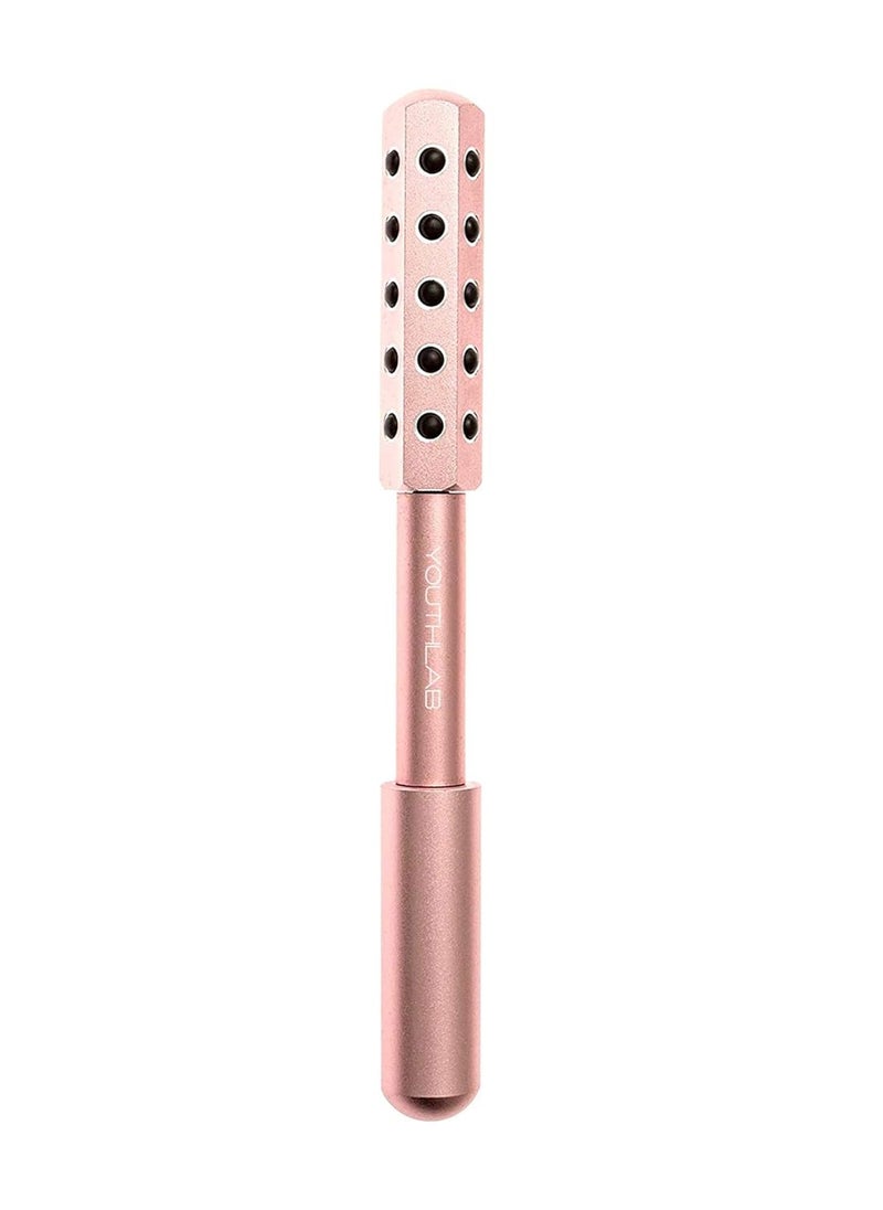 YouthLab Radiance Roller - Germanium Stone Uplifting Face Beauty Massage Tool /Roller/Wand for Skin Tightening/Firming, De-Puffing, Sculpt/Lift, Anti-Aging (Rose Gold)