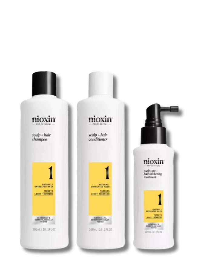 NIOXIN System Kit 1 (Shampoo / Conditioner / Treatment)