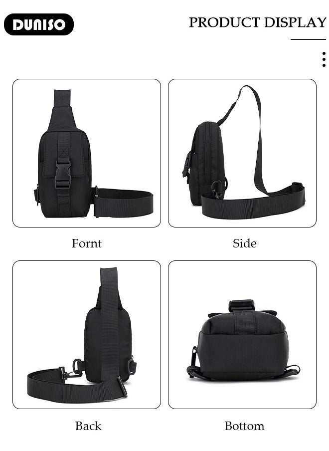 Sling Bag for Men and Women Waterproof Crossbody Bag Packs Purses Chest Bags with Adjustable Shoulder Belt Anti-theft Crossbody Shoulder Bag for Travel Sport Camping Traveling