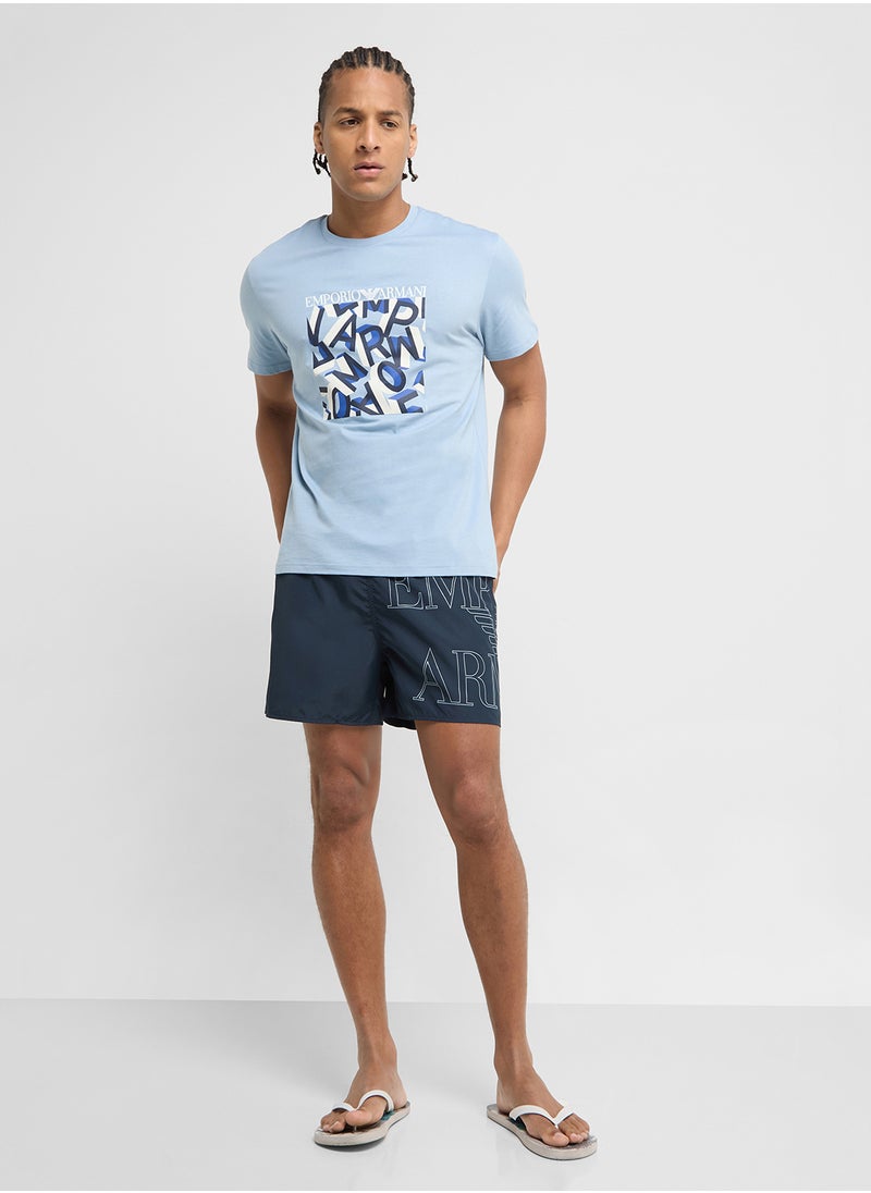 Beachwear Logo Crew Neck T-Shirt