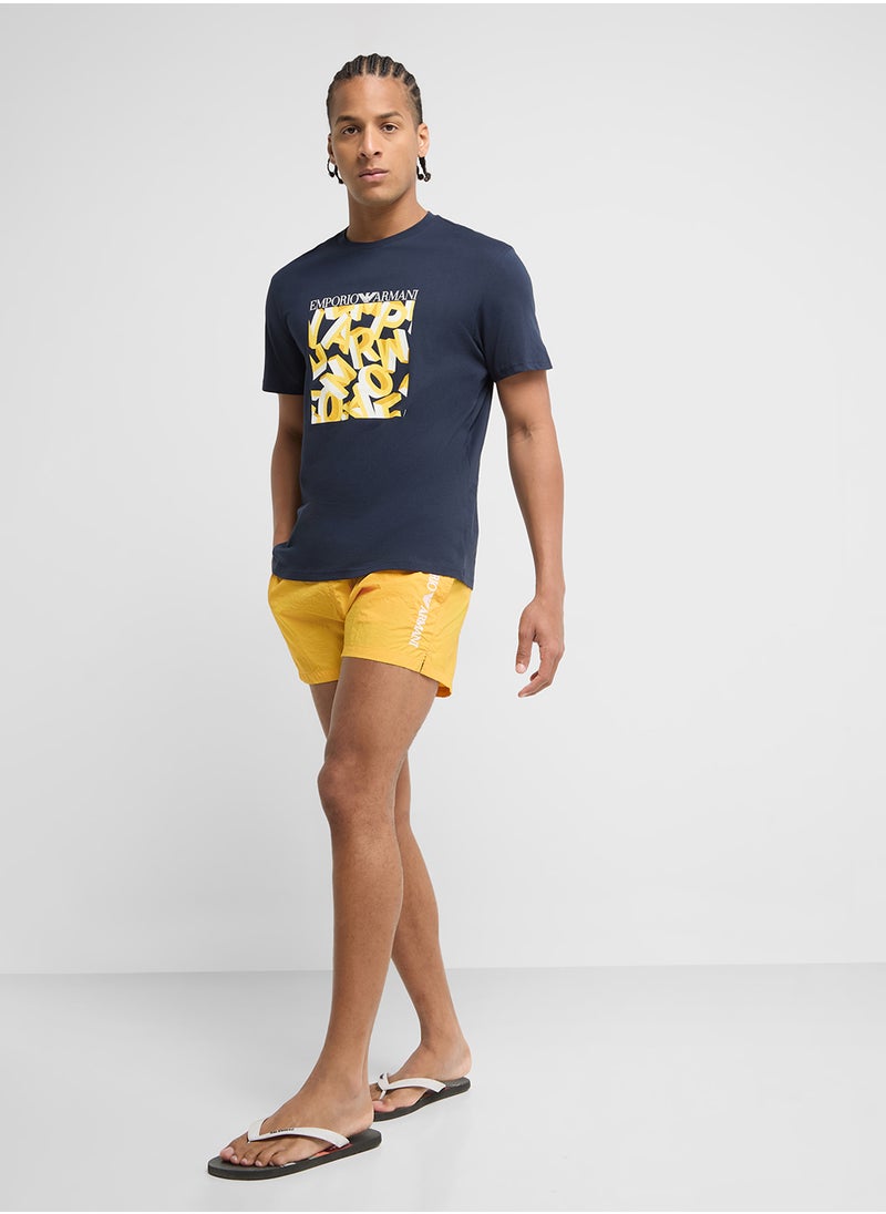 Beachwear Logo Crew Neck T-Shirt