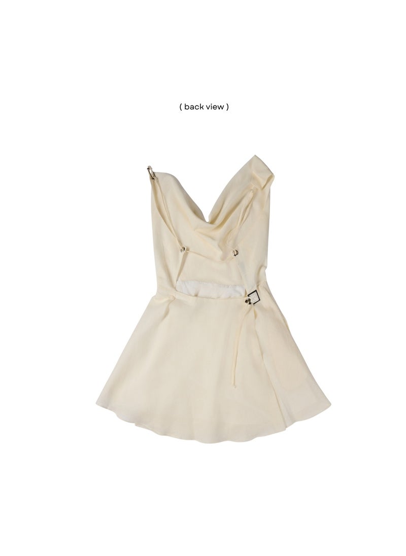 ARIA LINEN MINI-DRESS CREAM