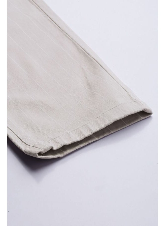Men Slim Fit Striped Mid-Rise Stretchable Chinos