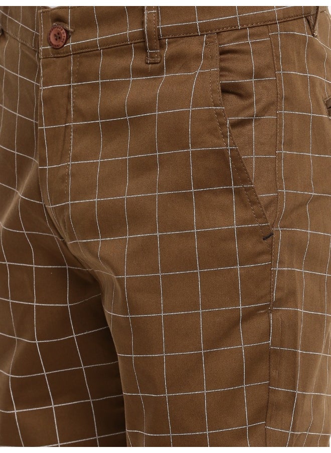 Choco Men Slim Fit Casual Other Checks Regular Chinos