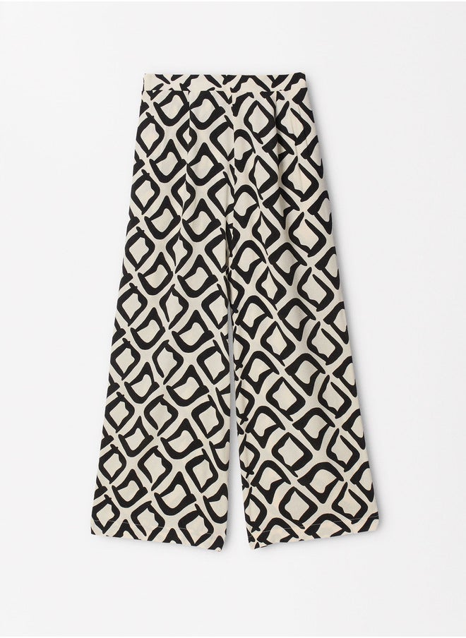 Printed Loose-Fitting Trousers