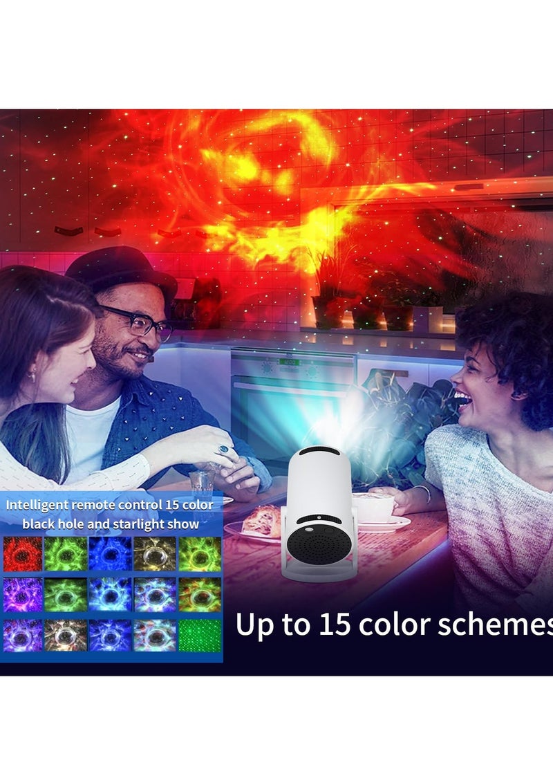 RGB Starry Night Light Projector with Bluetooth Music Player – 16 Color Galaxy & Nebula Projection, Aurora & Black Hole Effect, Built-in Bluetooth Speaker, Remote Control, 3 Timing Modes – Perfect for Kids & Adults Bedroom, Parties, Relaxation