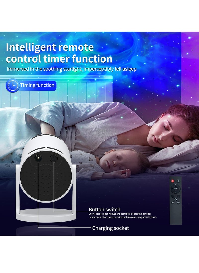 RGB Starry Night Light Projector with Bluetooth Music Player – 16 Color Galaxy & Nebula Projection, Aurora & Black Hole Effect, Built-in Bluetooth Speaker, Remote Control, 3 Timing Modes – Perfect for Kids & Adults Bedroom, Parties, Relaxation