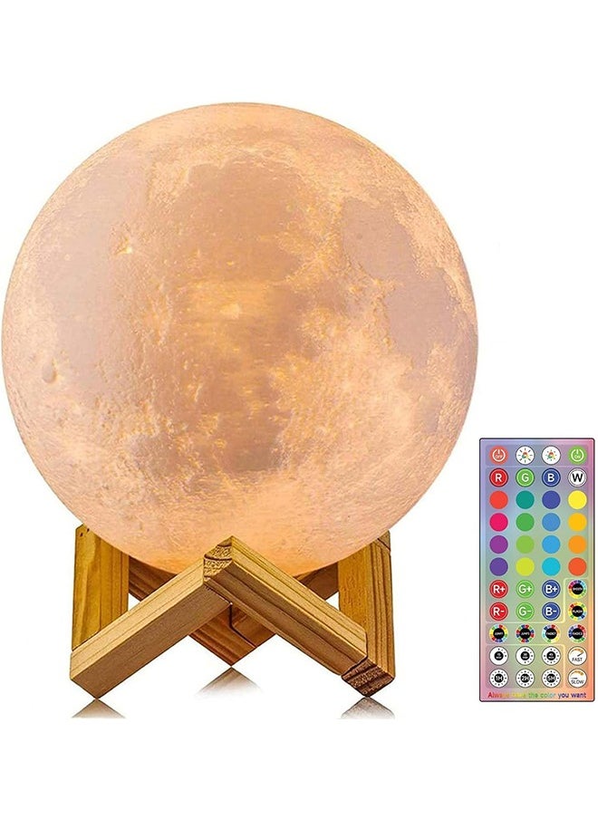 Ramadan Moon Lamp with Upgrade 16 Colors Moon Decorations Lights, Stand & Remote & Touch Controller