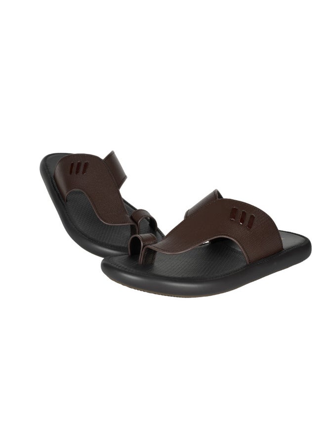 008-3411 Barjeel Uno  Mens Arabic Sandals 6843-9A Coffee