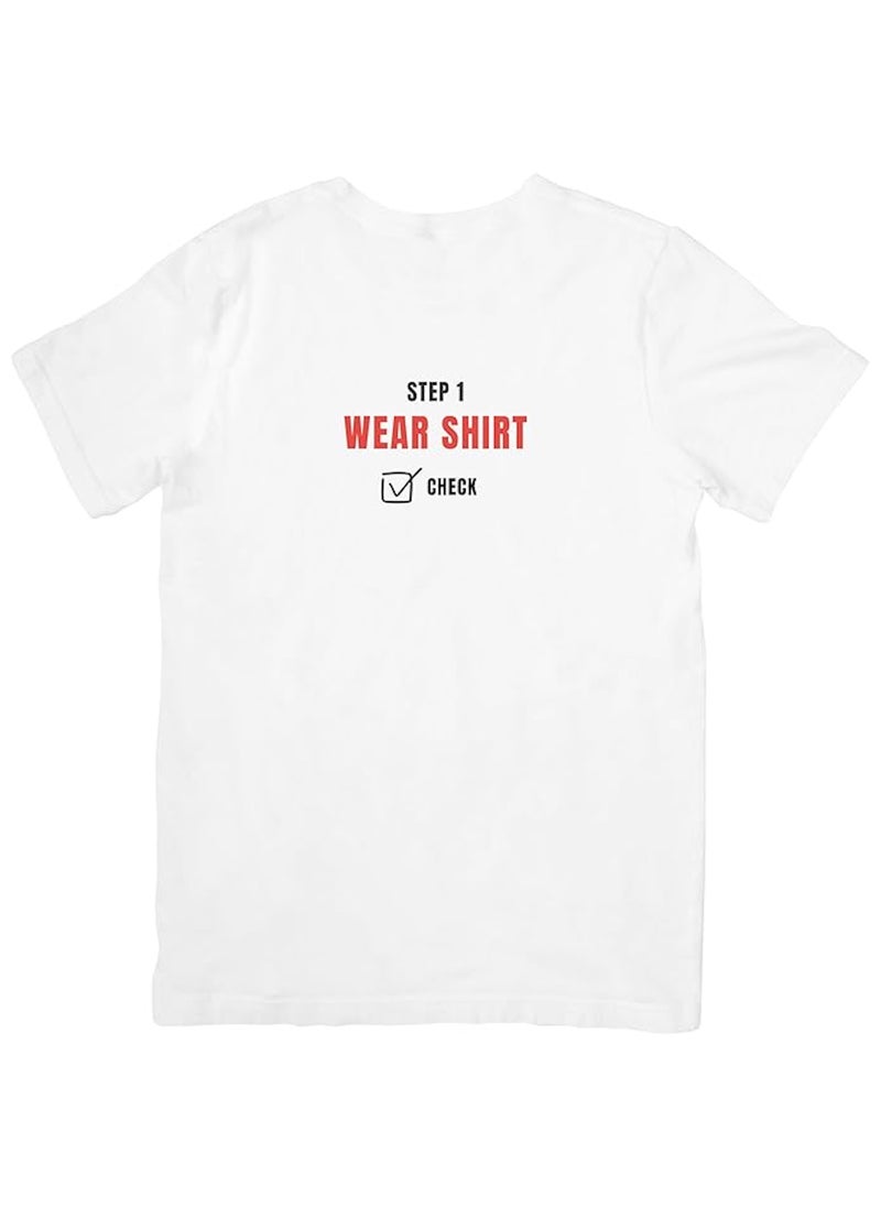 Funny Unisex T-Shirt, Step 1 Wear Shirt: Check, Casual Wear