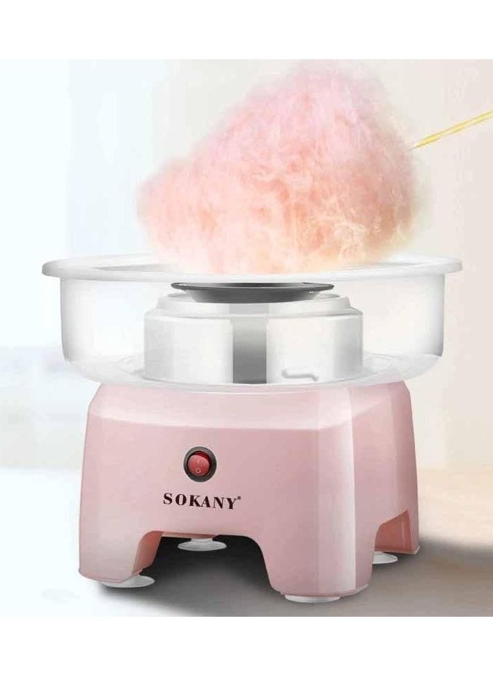 Sokany sk-520 Electric Cotton Candy Maker, 500 Watt - White Pink