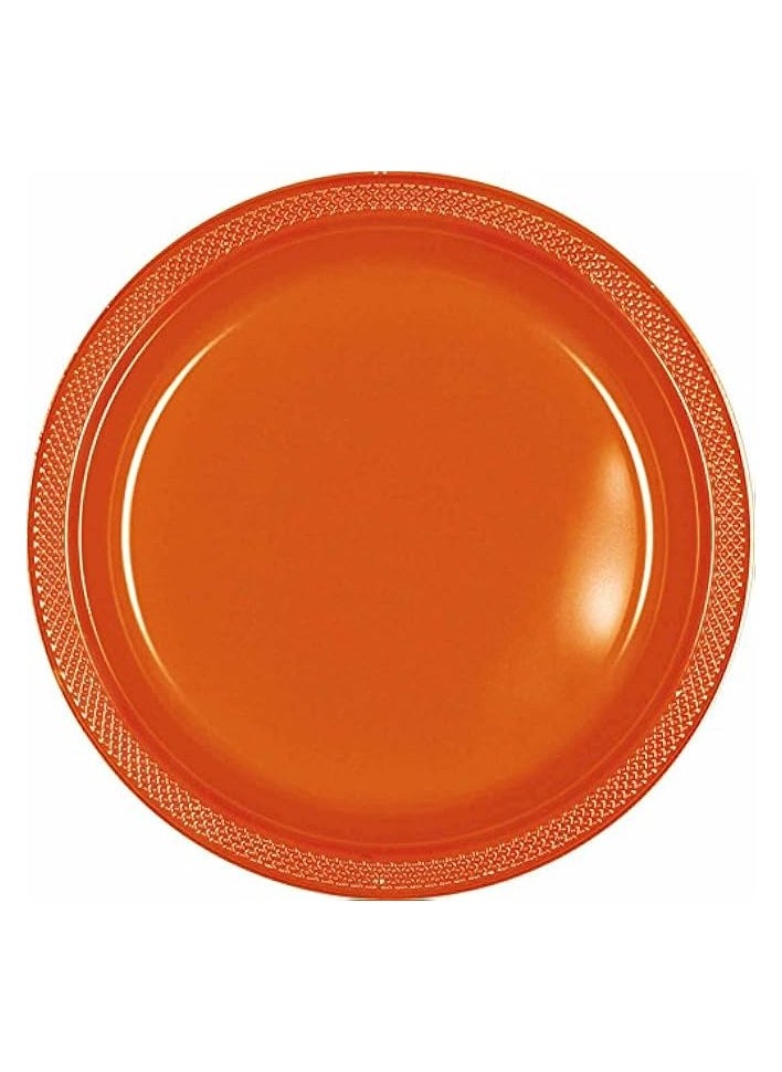 Orange Peel Plastic Plates 10.25in, 20pcs