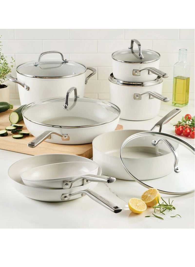 KitchenAid 12-piece Hard Anodized Ceramic Non-Stick Cookware Set