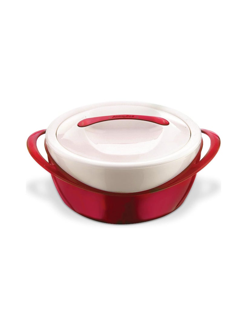 Pinnacle Large Insulated Casserole Dish with Lid 3.6 qt. Elegant Hot Pot Food Warmer/Cooler -Thermal Soup/Salad Serving Bowl Stainless Steel Hot Food Container–Best Gift Set for Moms –Holidays Red