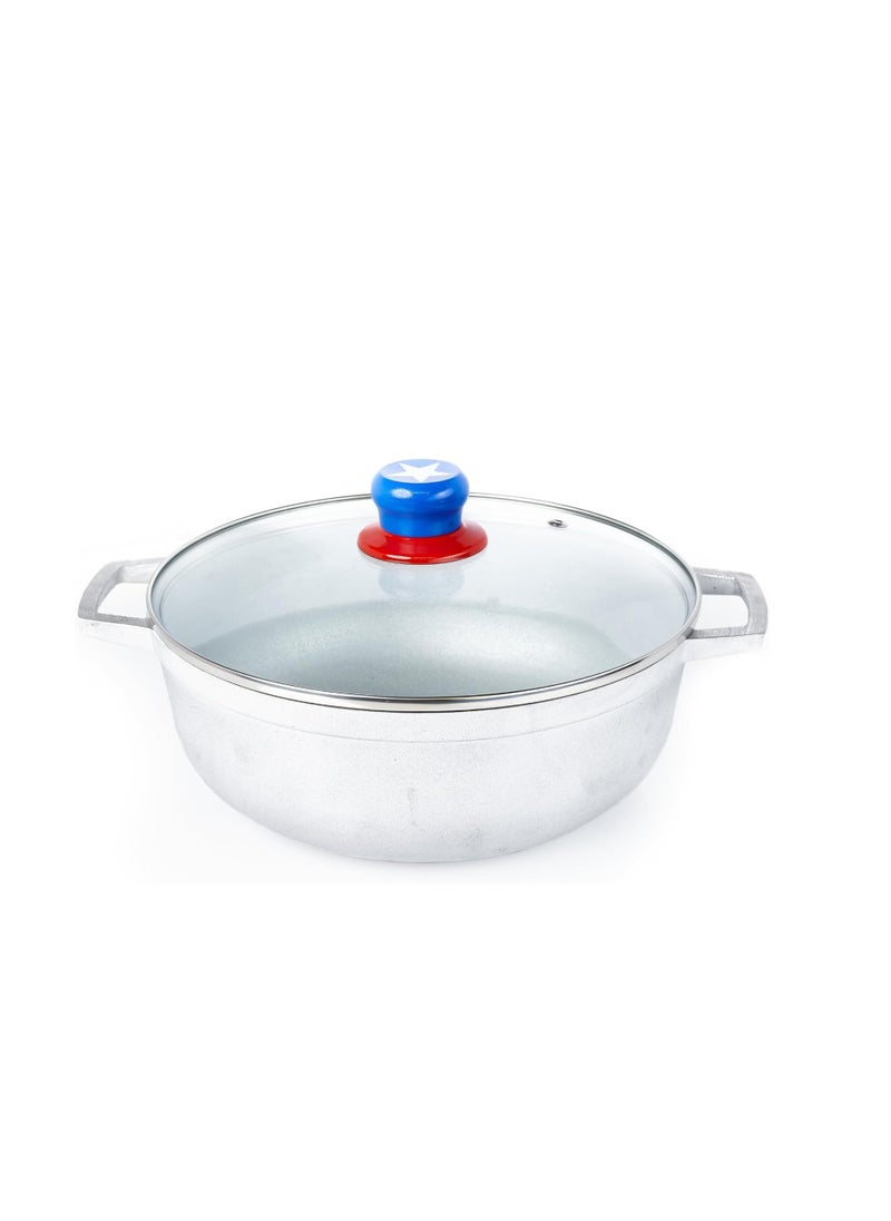 IMUSA 3.7qt Boricua Cast Aluminum Caldero with Glass Lid