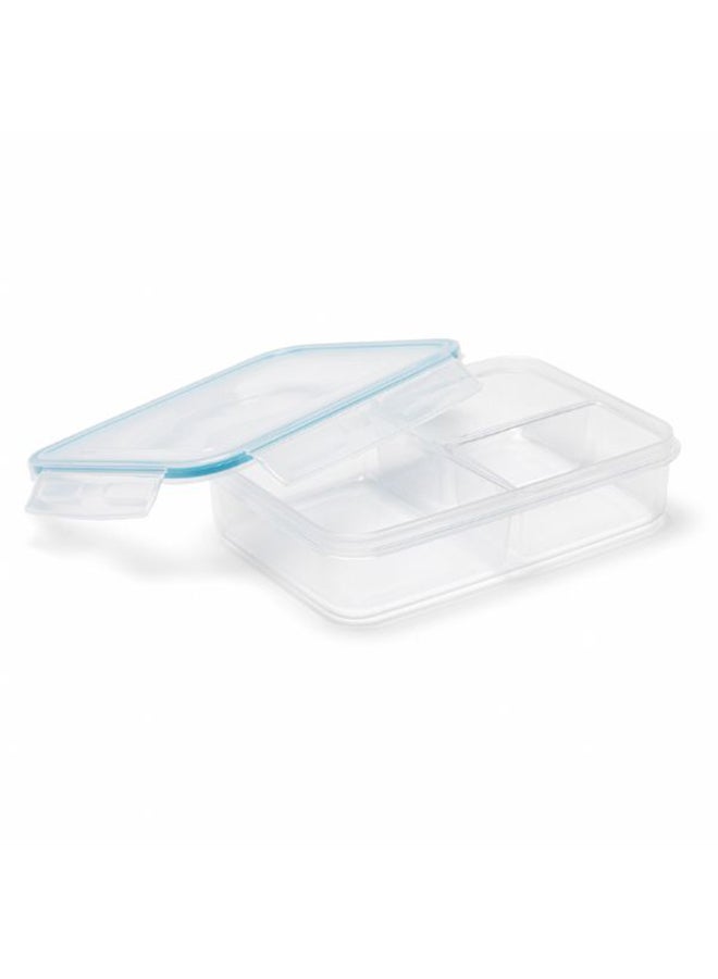 Rectangular Foodsaver With Inserts Clip And Close Container Blue/Clear 22X15X6centimeter