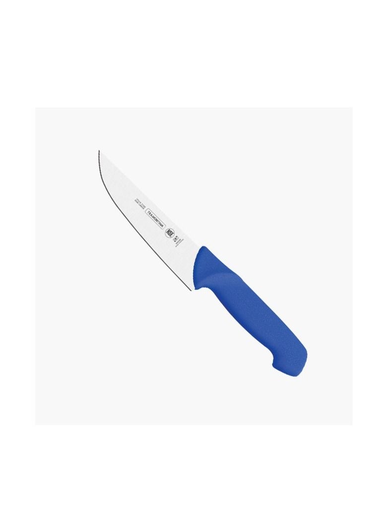 Since 1911, Made In Brazil - Professional Butcher Knife with Stainless Steel Blade and Blue Polypropylene Handle, 8