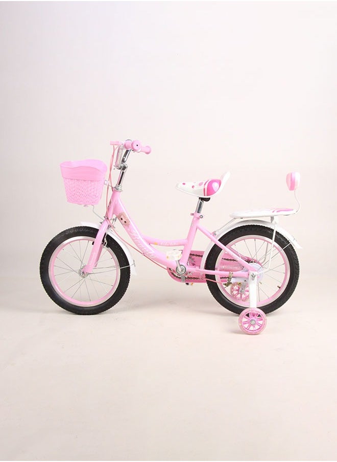 12-20 Inch Pink Style Kids Bike With Training Wheels And Basket