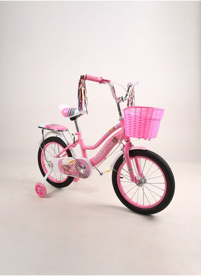 12-20 Inch Children's Bike With Training Wheel and Bicycle Basket for Kids