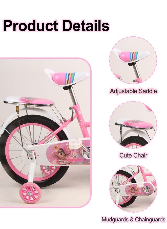 12-20 Inch Children's Bike With Training Wheel and Bicycle Basket for Kids