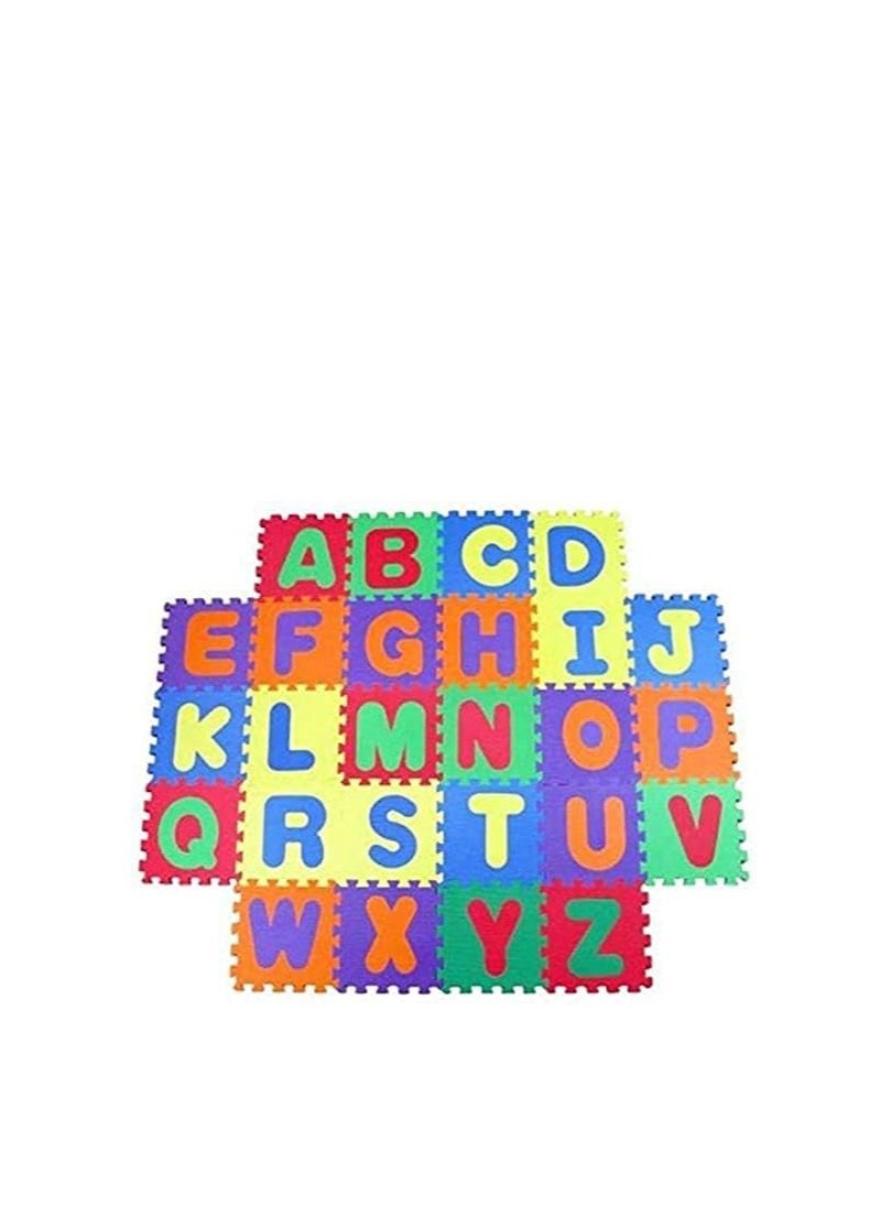 RBW TOYS Protective Floor Alphabet Puzzles Mats A to Z Words In Multi Colors (26 Pieces) Each size 30x30cm.