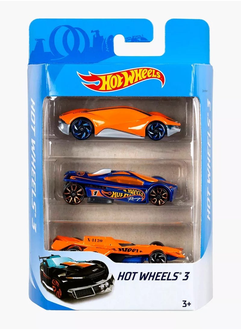 Hot Wheels Die Cast Cars 3pc Set Assorted