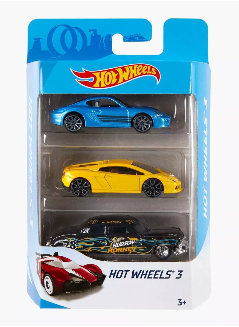 Hot Wheels Die Cast Cars 3pc Set Assorted