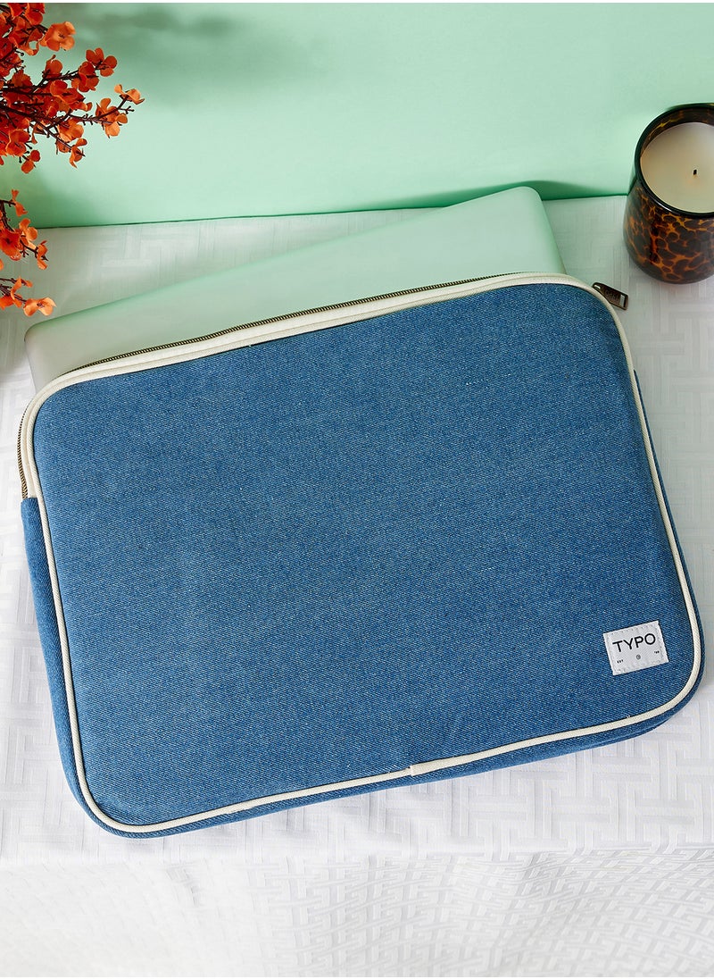 Commute Take Me Away 15 Inch Laptop Case Blue Denim 2.0