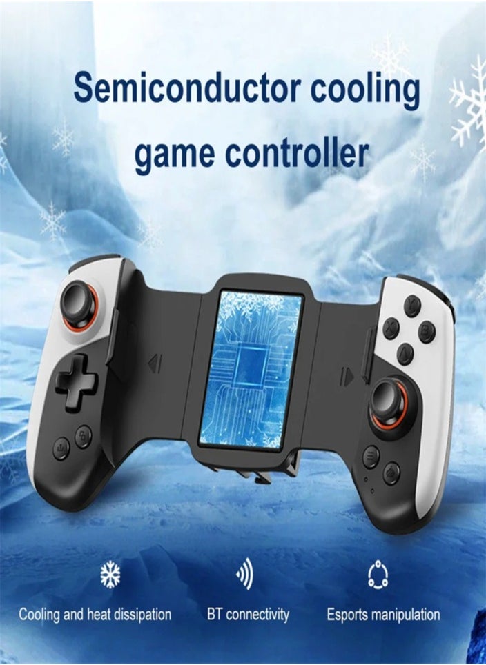 2 in 1 Mobile Phone Controller Type C Cooling Wireless Mobile Gaming Controller Dual Joystick 300mAh for Android and iPhone