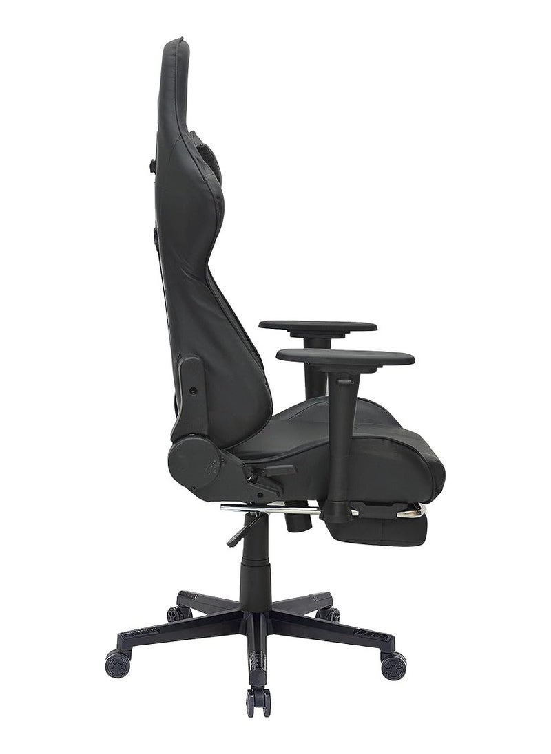 Multi Home Furniture Modern design Best Executive gaming chair MH-8886-Black for Video Gaming Chair for Pc with fully reclining back and head rest amd footrest and soft leather (Black)