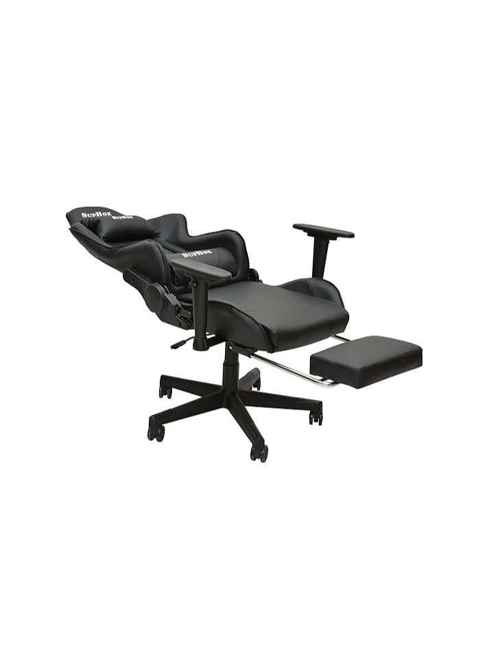 Multi Home Furniture Modern design Best Executive gaming chair MH-8886-Black for Video Gaming Chair for Pc with fully reclining back and head rest amd footrest and soft leather (Black)