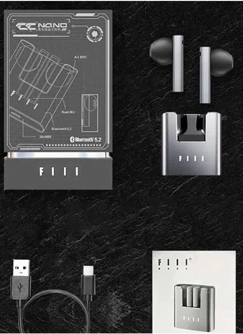 FIIL CC Nano TWS Bluetooth 5.2 Dual Earphones AI Noise Canceling