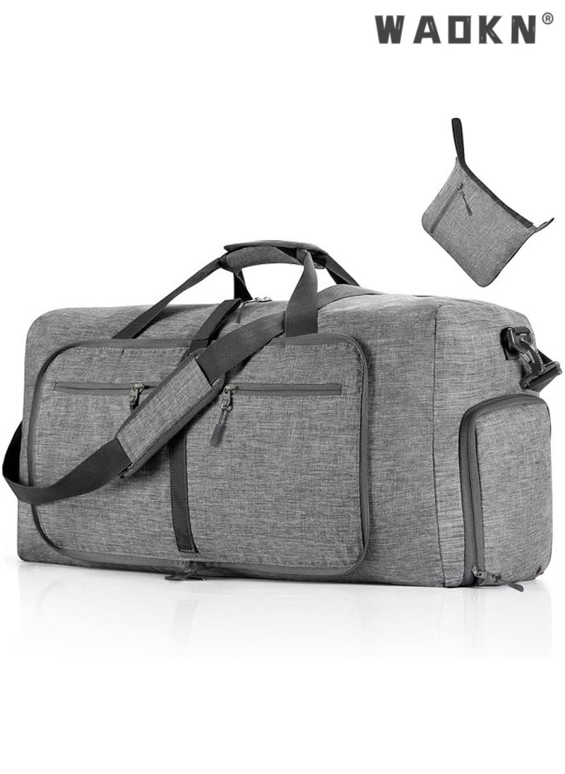 Travel Duffle Bag for Men, Foldable Travel Duffel Bag with Shoes Compartment Overnight Bag for Men Women Waterproof & Tear Resistant