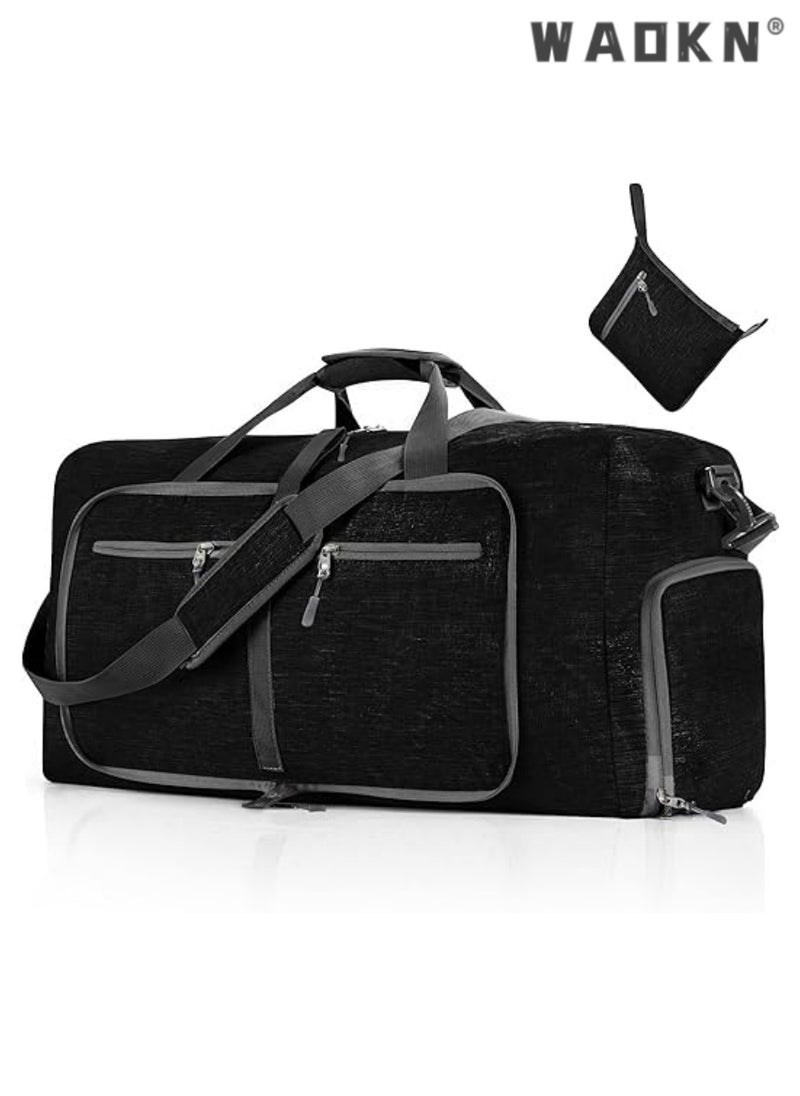 Travel Duffle Bag for Men, Foldable Travel Duffel Bag with Shoes Compartment Overnight Bag for Men Women Waterproof & Tear Resistant