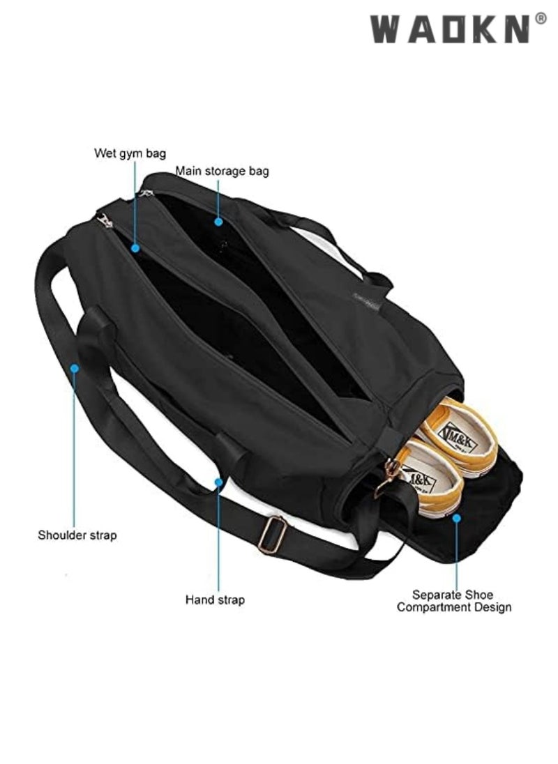 Men and Women Gym Shoes Compartment Sports Bag: A Spacious, Durable, and Stylish Option for All Your Athletic Needs – Perfect for Carrying Shoes, Clothes, and Accessories