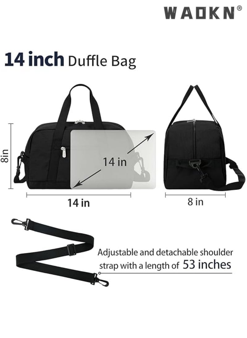 Compact and Lightweight Small Gym Bag, 14-Inch Carry-On Mini Duffel Bag, Perfect for Travel, Sports, and Daily Use - Ideal for Fitness Enthusiasts