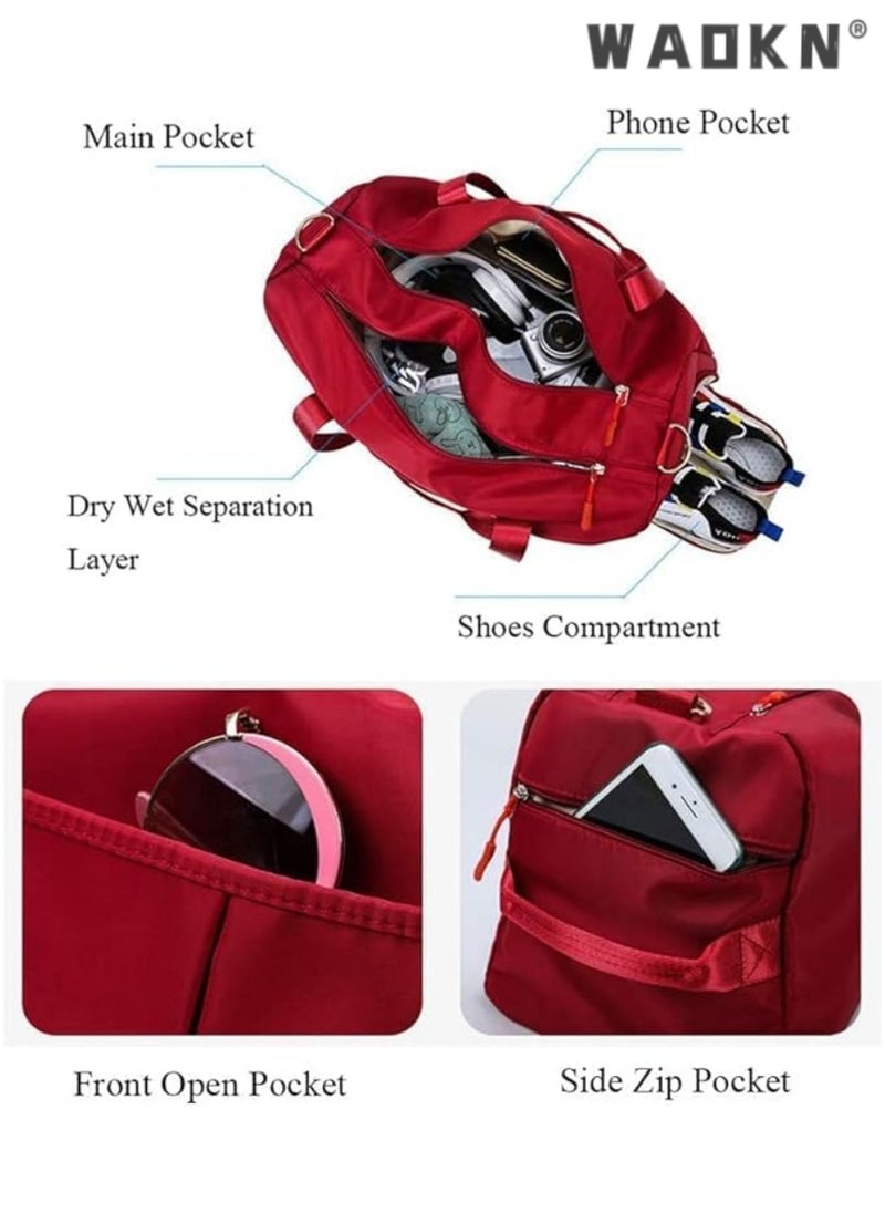 Men and Women Gym Shoes Compartment Sports Bag: A Spacious, Durable, and Stylish Option for All Your Athletic Needs – Perfect for Carrying Shoes, Clothes, and Accessories