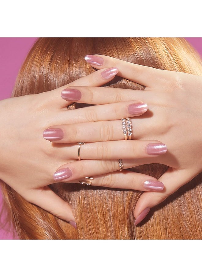 Glaze Nail Strips - Jelly Glaze | Works With Any Led Nail Lamp | Long Lasting, Chip Resistant, Semicured Gel Nail Strips | Contains 34 Salon Quality Nail Wraps, 2 Prep Pad, 1 Nail File