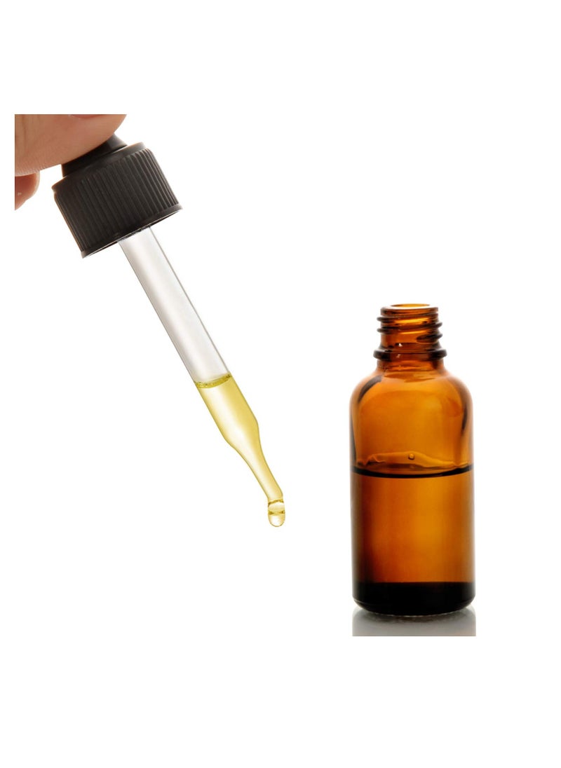 12 Pack, 2 oz Glass Dropper Bottle with 3 Stainless Steel Funnels & 1 Long Eye Dropper - 60ml Amber Glass Tincture Bottles for Travel Essential Oils, Liquids - Leakproof