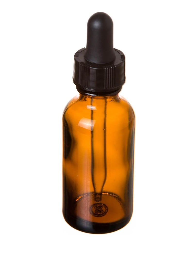 Yesker Amber Glass Bottles for Essential Oils with Glass Eye Dropper 30 ml (1oz) for Essential Oils, Chemistry Lab Chemicals, Colognes & Perfumes- Pack of 6