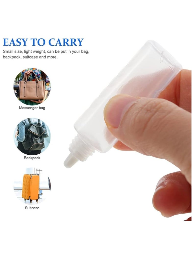 Healifty 30PCS 3ML Empty Plastic Squeezable Eye Liquid Dropper Bottles with Screw Cap, Portable Travel Empty Cosmetic Lens Care Bottle, Mini Refillable Plastic Droper Bottle
