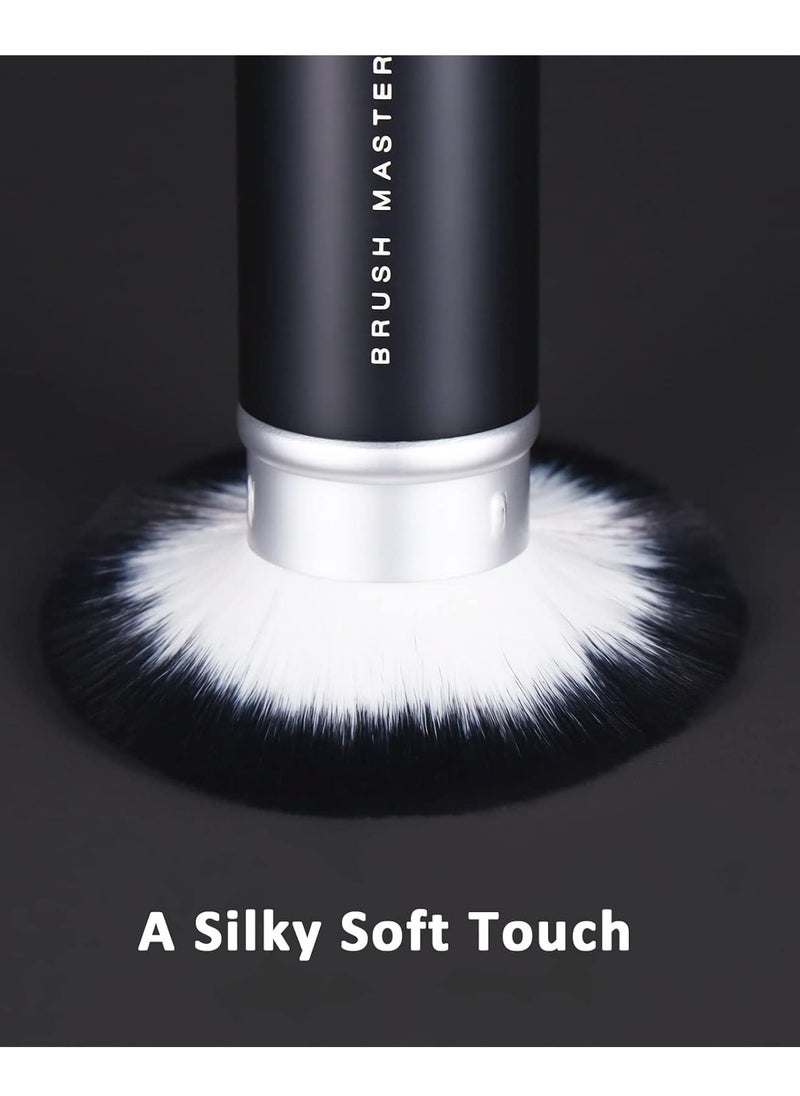 Retractable Kabuki Makeup Brush for Blush, Bronzer, Foundation, Powder, Travel Face Cosmetic Brush