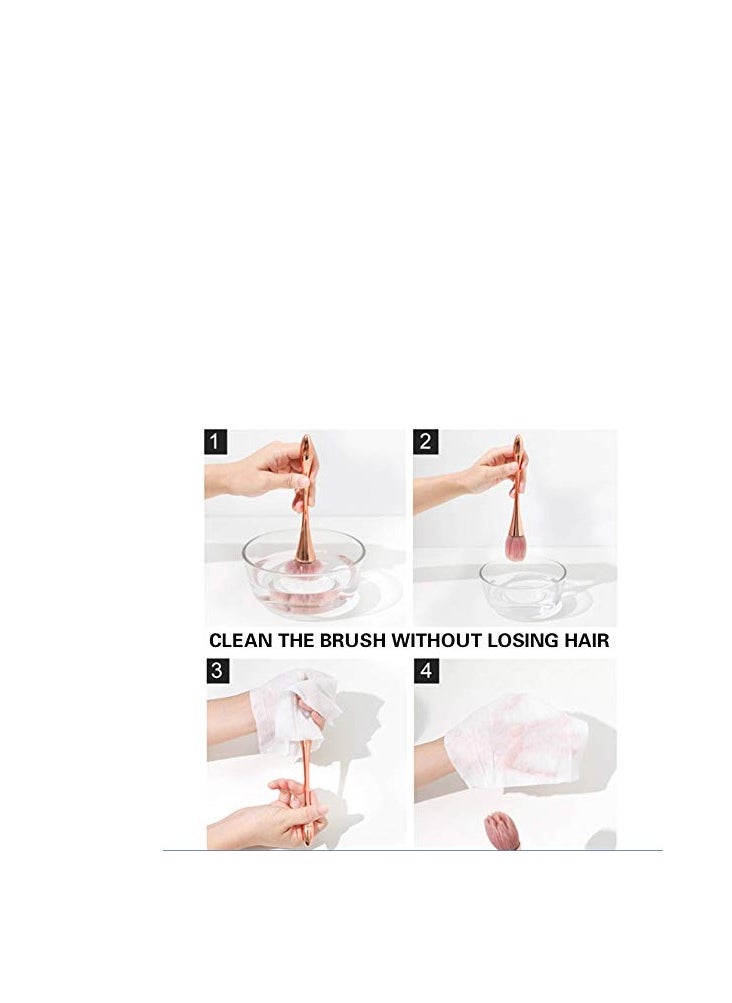 Super Large Mineral Powder Brush, Nail Brushes Kabuki Makeup Brushes Soft Fluffy Foundation Brush Blush Brush,Professional Powder Brushfor Daily Makeup(Rose Gold color) …