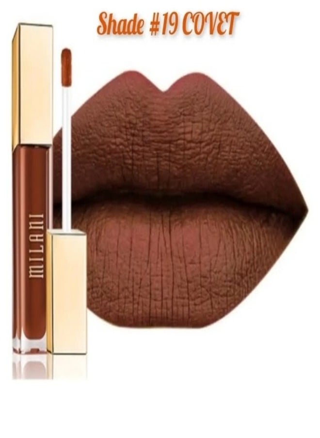 Milani Amore Matte Lip Crème, Shade 19 Covet, 6g - Long-Lasting, Full Coverage Matte Liquid Lipstick