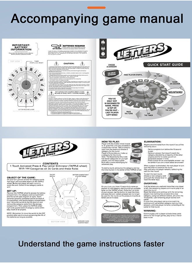 TAPPLE  Word Game  Fast-Paced Family Board Game Choose a Category & Race Against The Timer to be The Last Player  Learning Game Great for All Ages