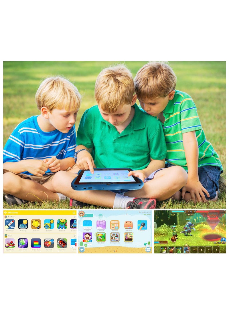 7-inch Android kids tablet PC for study and education 1GB RAM, 16GB ROM, WiFi, 1024x600 resolution Children's tablet with silicone case