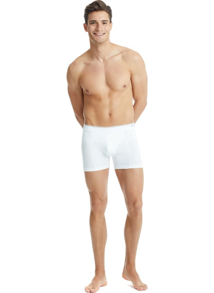 Men's Cotton Elastane Boxer Tender Cotton 9233 - White