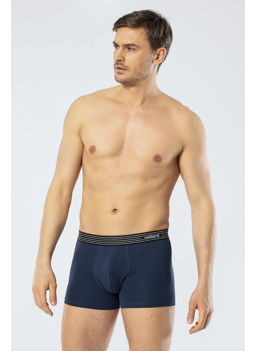 1320 Navy Blue Indigo Saks Men's 3-Pack Boxer